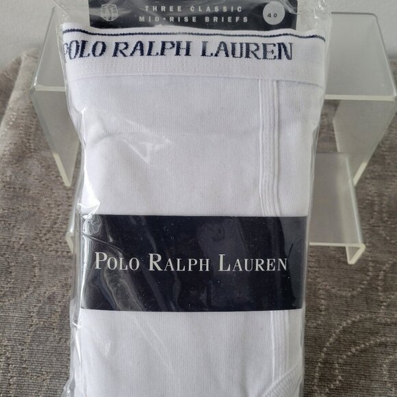 Polo Ralph Lauren Three Classic Mid-Rise Briefs (Size: 40) - Picture 1 of 6